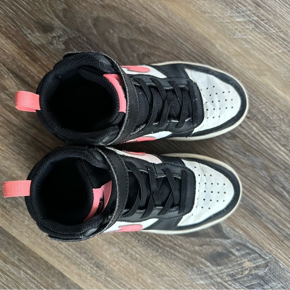 Nike Kids Black and Pink High-Top Sneakers - Picture 6 of 9